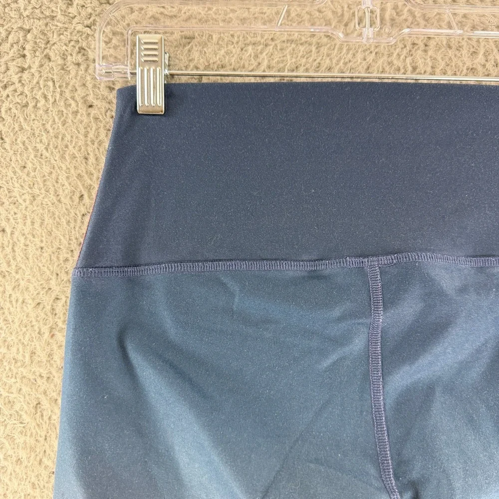 Alo Yoga Leggings Womens S Blue Pink Ombre Gradient High Waist Crop RN87370 Yoga